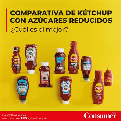 Infografía comparativa de marcas de kétchup sin gluten