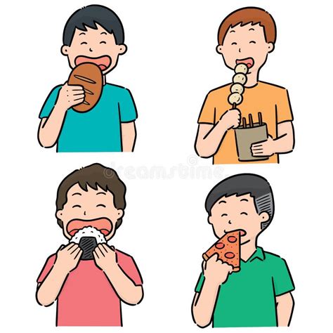 Ilustración antigua de personas comiendo empanadas