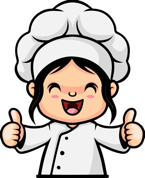Niña sonriente con un gorro de cocinera de colores