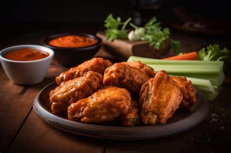 Primer plano de alitas de pollo marinándose en un bol