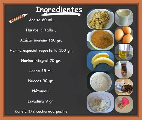 Ingredientes para un bizcocho de plátano: plátanos maduros, harina de espelta, huevos, leche, mantequilla