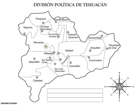 Mapa general del Valle de Tehuacán y su región circundante, destacando la ubicación de Coxcatlán y la Cueva del Maíz.