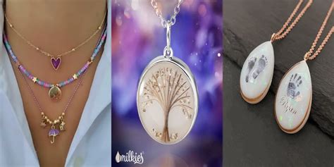 Pulsera o colgante de leche materna con un diseño delicado
