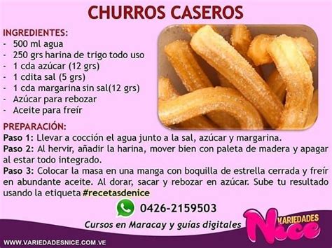 Ingredientes para la masa de churros y el manjar