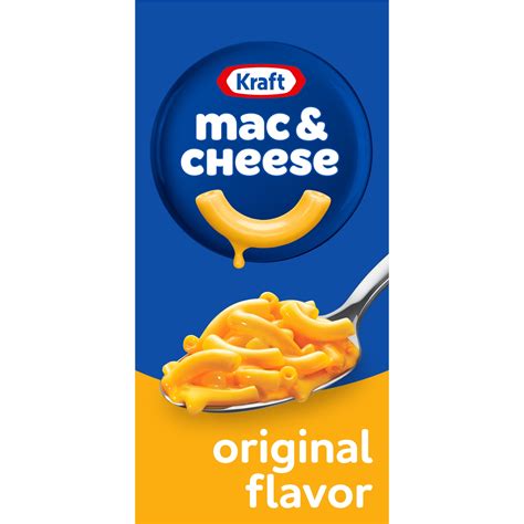 Infografía histórica de Kraft Macaroni and Cheese y su evolución.