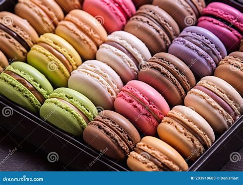 Plato de luxemburgerli de varios sabores y colores
