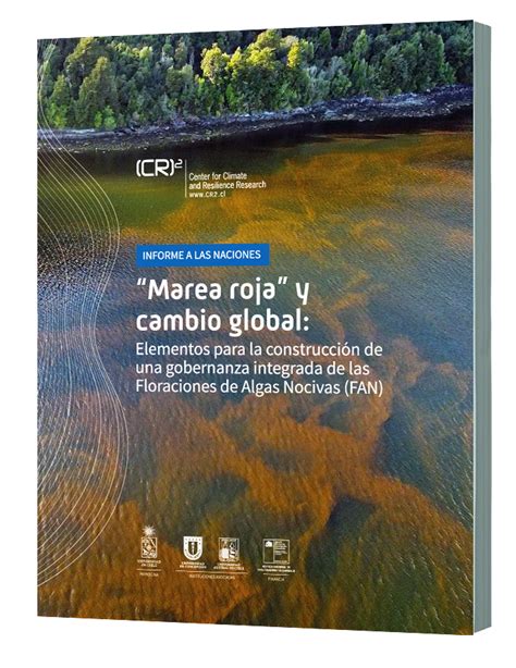 Imagen satelital o infografía que muestra una floración algal nociva (FAN) en el mar