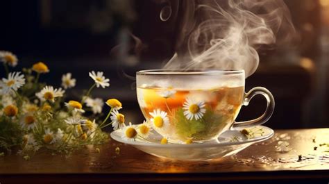 imagen de una taza humeante de infusión de piña y jengibre con rodajas de limón y piña al lado
