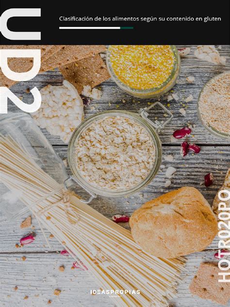 Infografía: Clasificación de productos según contenido de gluten y su etiquetado