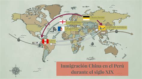 Infografía histórica sobre la inmigración china en Perú y la creación de la cocina chifa.