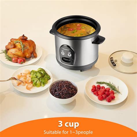 Arrocera eléctrica moderna para sushi con arroz recién cocido