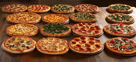 Mesa con diferentes pizzas y cervezas artesanales