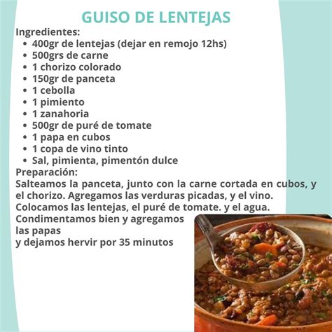 Ingredientes frescos para una receta de lentejas caseras