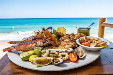 Mariscos frescos listos para la preparación en el mercado de Coquimbo