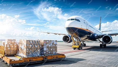 Avión de carga siendo descargado con cajas de pollo en un aeropuerto
