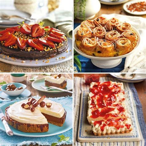 Variedad de tartas dulces fáciles y económicas en una mesa