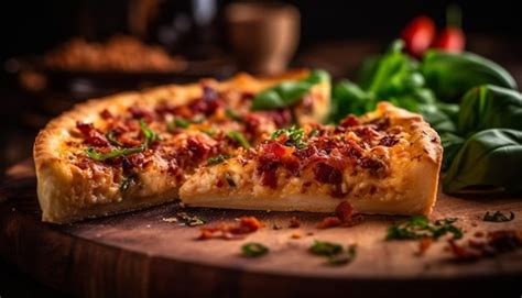 Foto de una pizza casera recién horneada