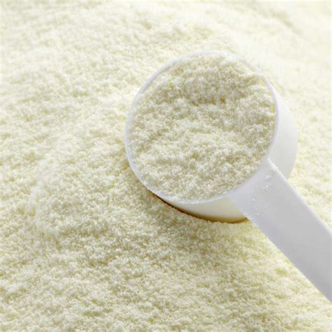leche en polvo en un recipiente junto a ingredientes para postres