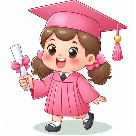 Foto de niños graduándose con togas y birretes en un jardín infantil