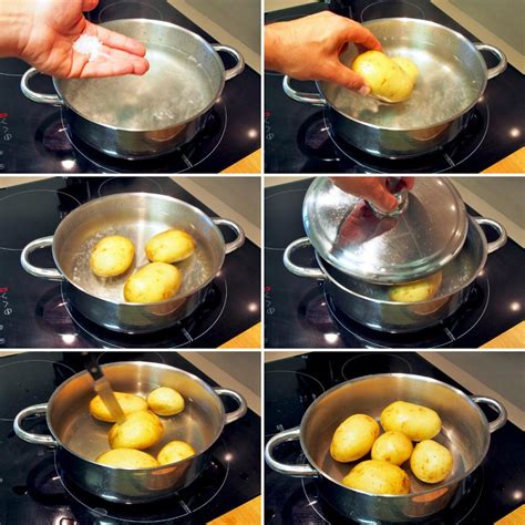Fotografía: proceso paso a paso de pelado y troceado de patatas para puré