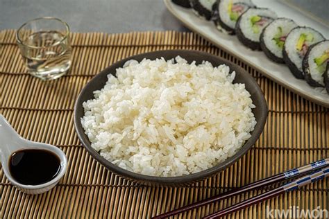 Esquema de las propiedades del arroz para sushi