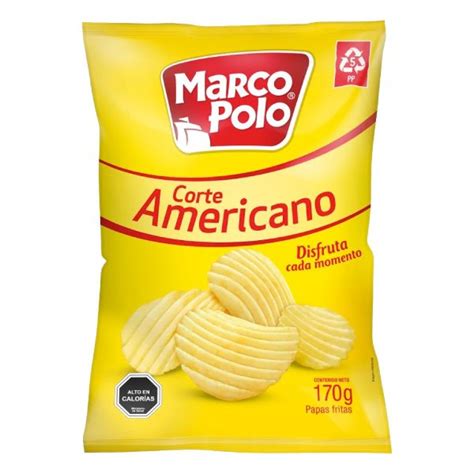 Papas fritas Marco Polo en sus diferentes variedades (Corte Americano, Rústica)