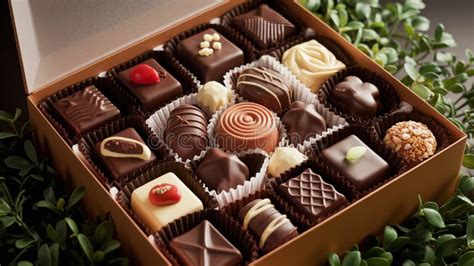 Caja de chocolates variados con diseño elegante