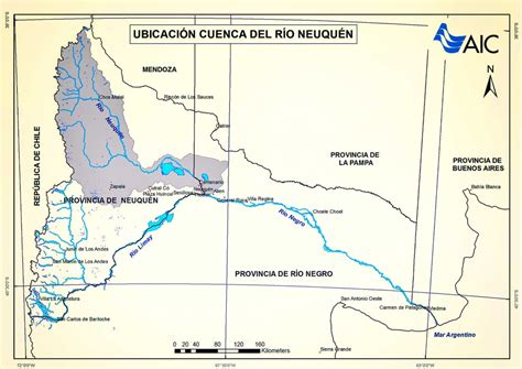 Mapa de la región del Río Negro y Neuquén destacando las zonas de producción frutícola