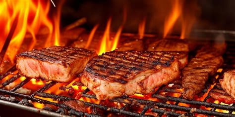Foto: Entraña cocinándose en una parrilla caliente