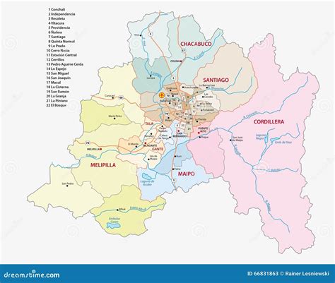 mapa de zonas de entrega de supermercados en la región metropolitana de Chile