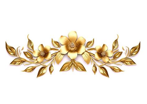 Imagen de flores de carnaval doradas y crujientes