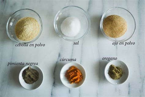 Especias y líquidos para adobo