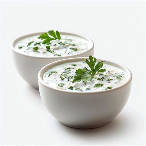 Salsa blanca cremosa con perejil fresco