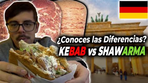 Diagrama comparativo simple entre Shawarma y Kebab, resaltando similitudes y diferencias sutiles.