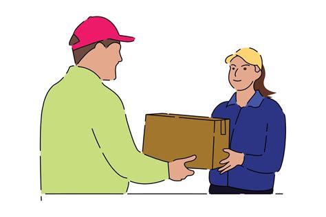 Ilustración de una persona vestida profesionalmente entregando un currículum.