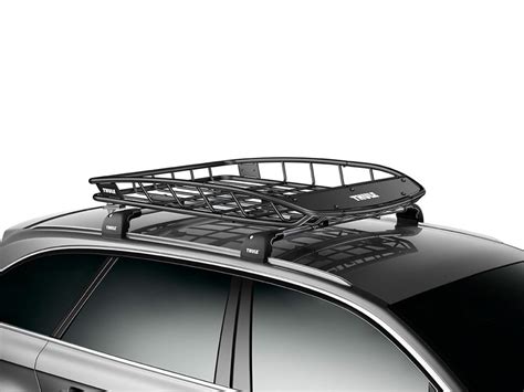 Diseño de la parrilla Thule Trail M con detalles en aluminio y negro