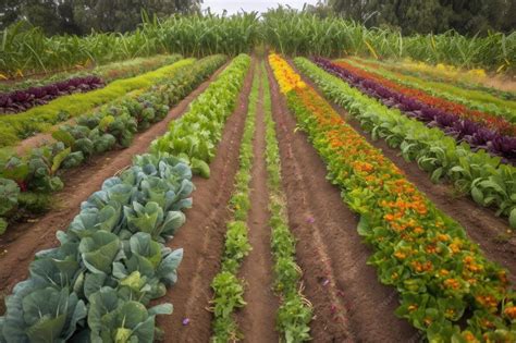 Campo de cultivo de piñas con plantas en hileras