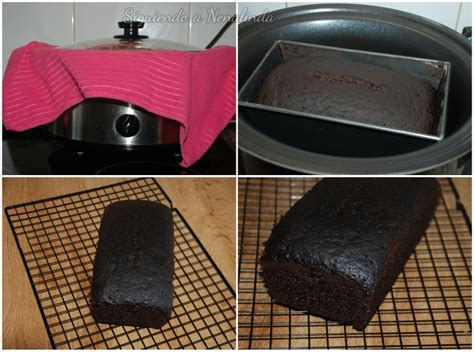 Bizcocho esponjoso cocinado en olla de cocción lenta