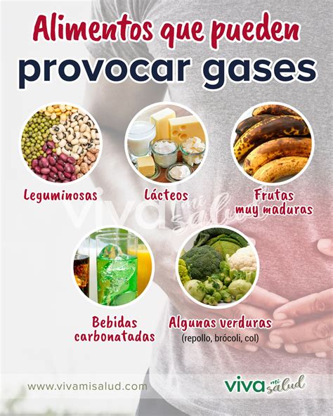Símbolos de alimentos que producen gases y alimentos que no