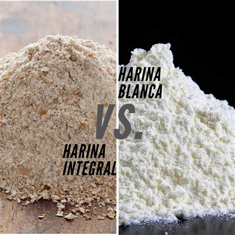 comparativa harina blanca vs integral