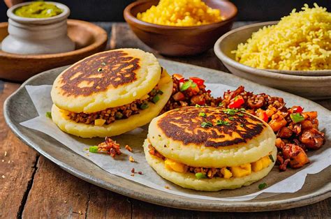 Arepas recién cocinadas apiladas en un plato