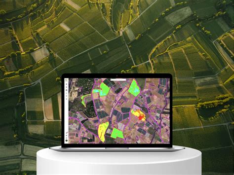 Mapa de análisis de campo agrícola con datos de humedad del suelo