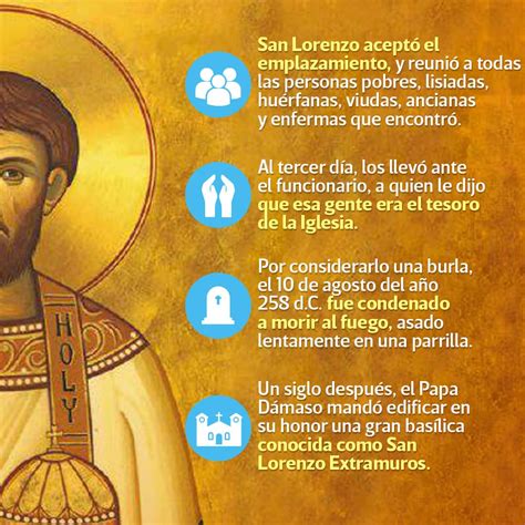 Representación de San Lorenzo como diácono con la parrilla