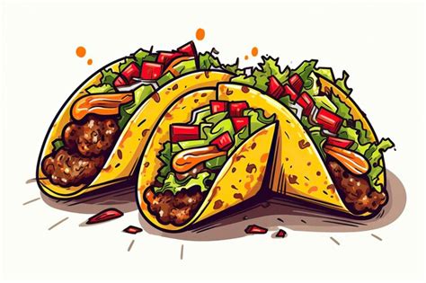 Ilustración de tacos y fajitas servidos, destacando sus diferencias de presentación