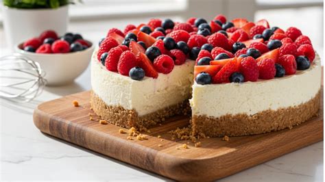 Esquema de tiempos de preparación para un cheesecake sin horno
