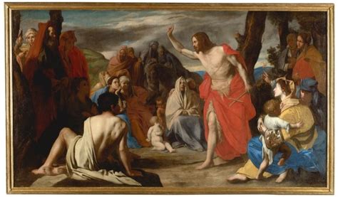 Representación de Juan el Bautista predicando en el desierto.