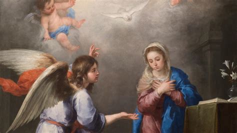 Representación de la Anunciación a la Virgen María.