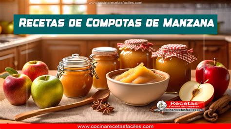 variedad de compotas de manzana con diferentes texturas y acompañamientos