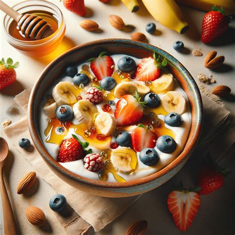 Yogur griego con frutas y miel