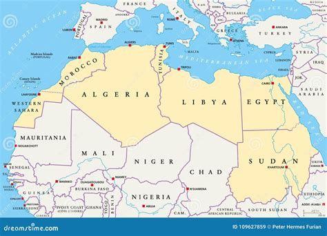 Mapa del Norte de África y Sicilia resaltando las regiones mencionadas en el texto